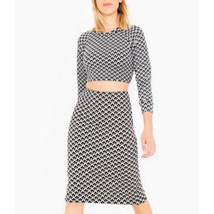 Brand new (no tags) American-Apparel top/skirt set